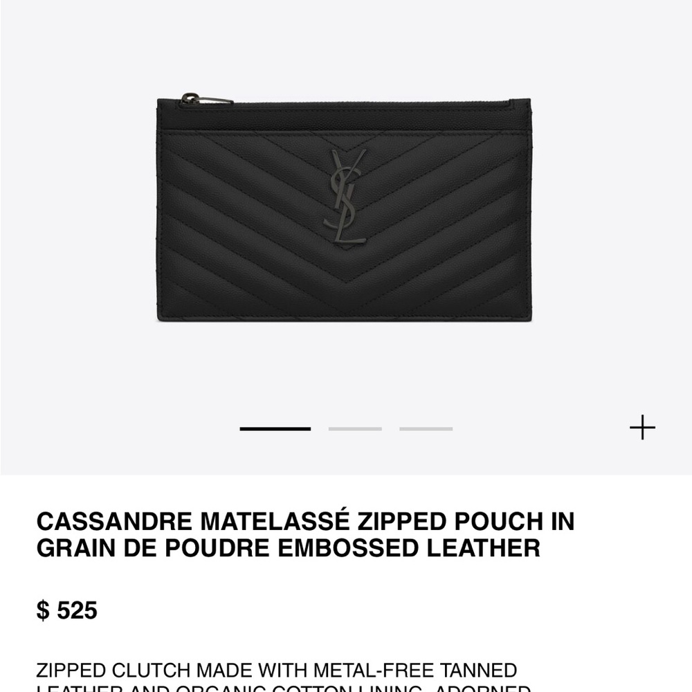 Brand new YSL Black monogram pouch